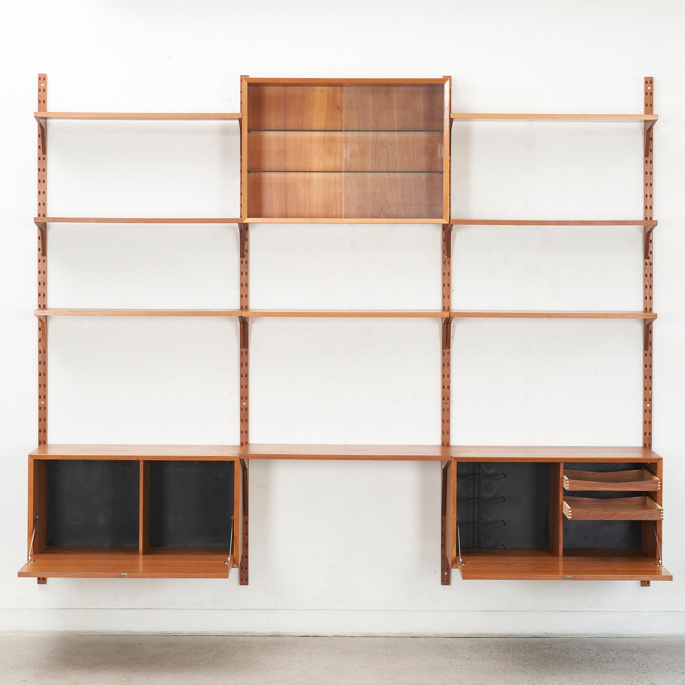 Modular Teak Wall Unit by Poul Cadovius, Denmark