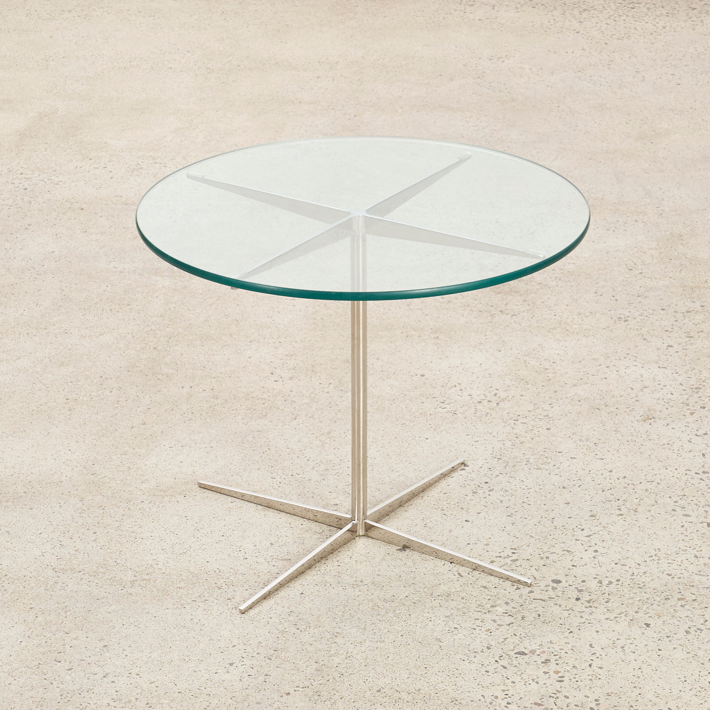 Chrome & Glass 'Facet' Side Table by Marc Thorpe for Bernhardt Design
