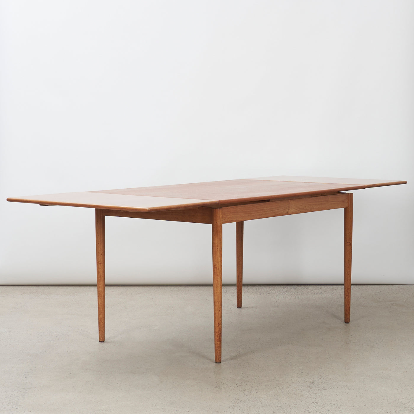 Teak Draw Leaf Dining Table Guff Furniture