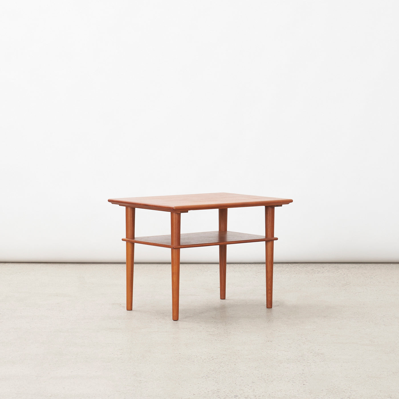 Teak Side Table w/ Shelf