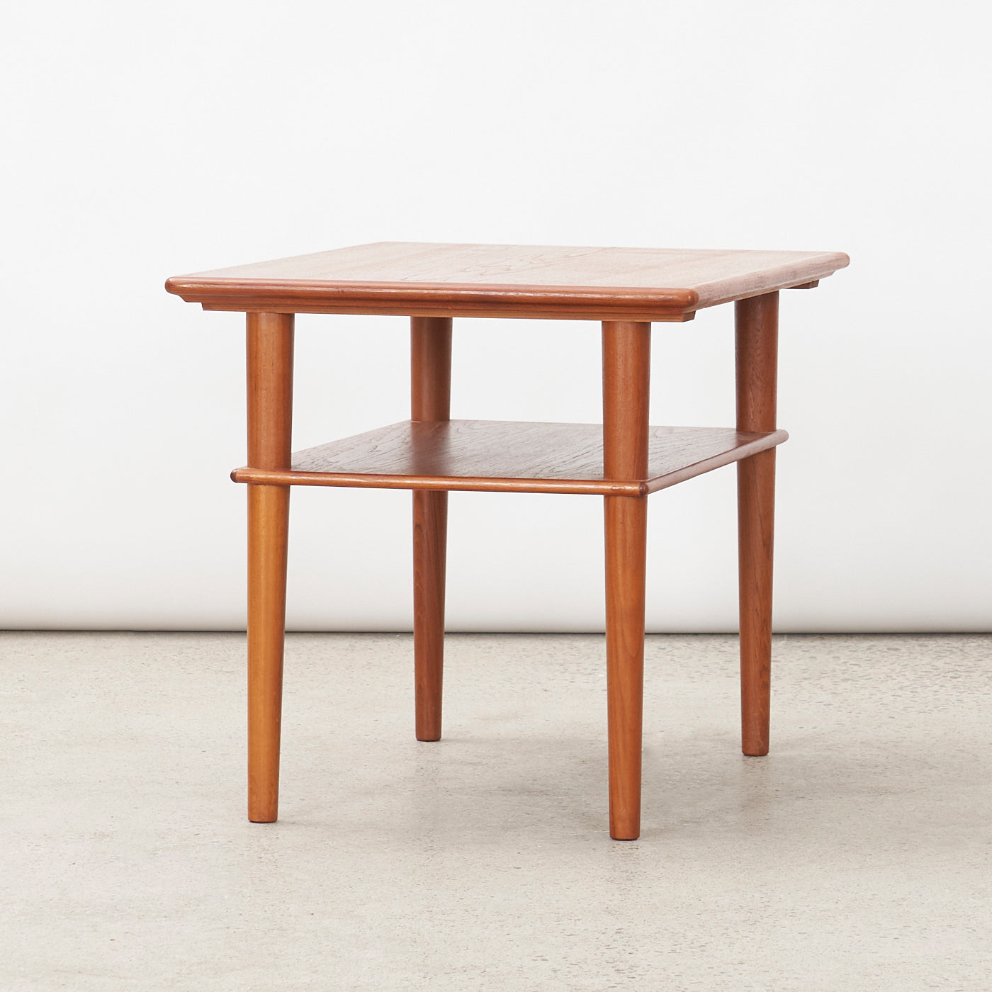 Teak Side Table w/ Shelf