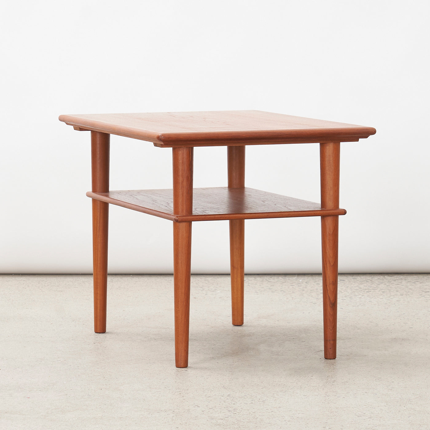 Teak Side Table w/ Shelf