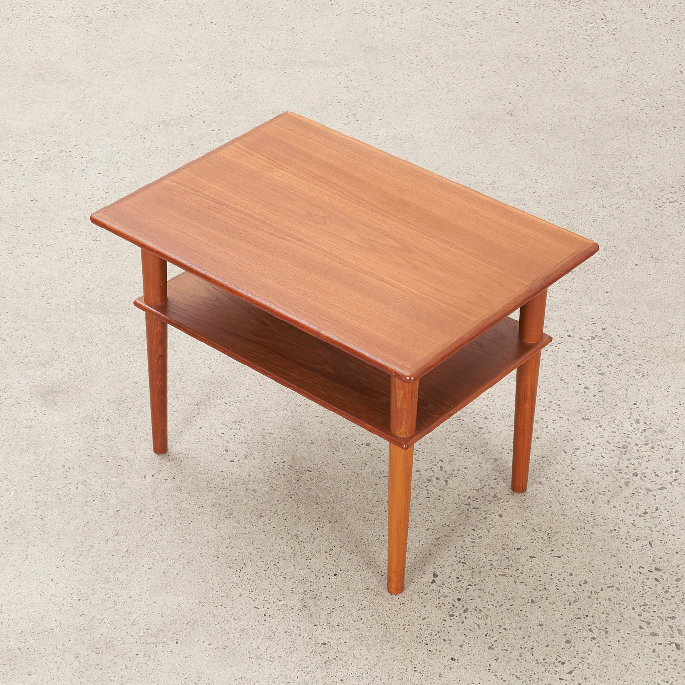 Teak Side Table w/ Shelf