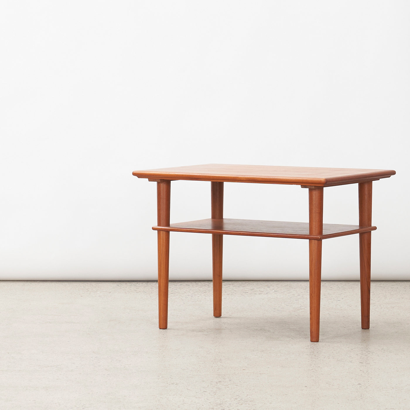 Teak Side Table w/ Shelf