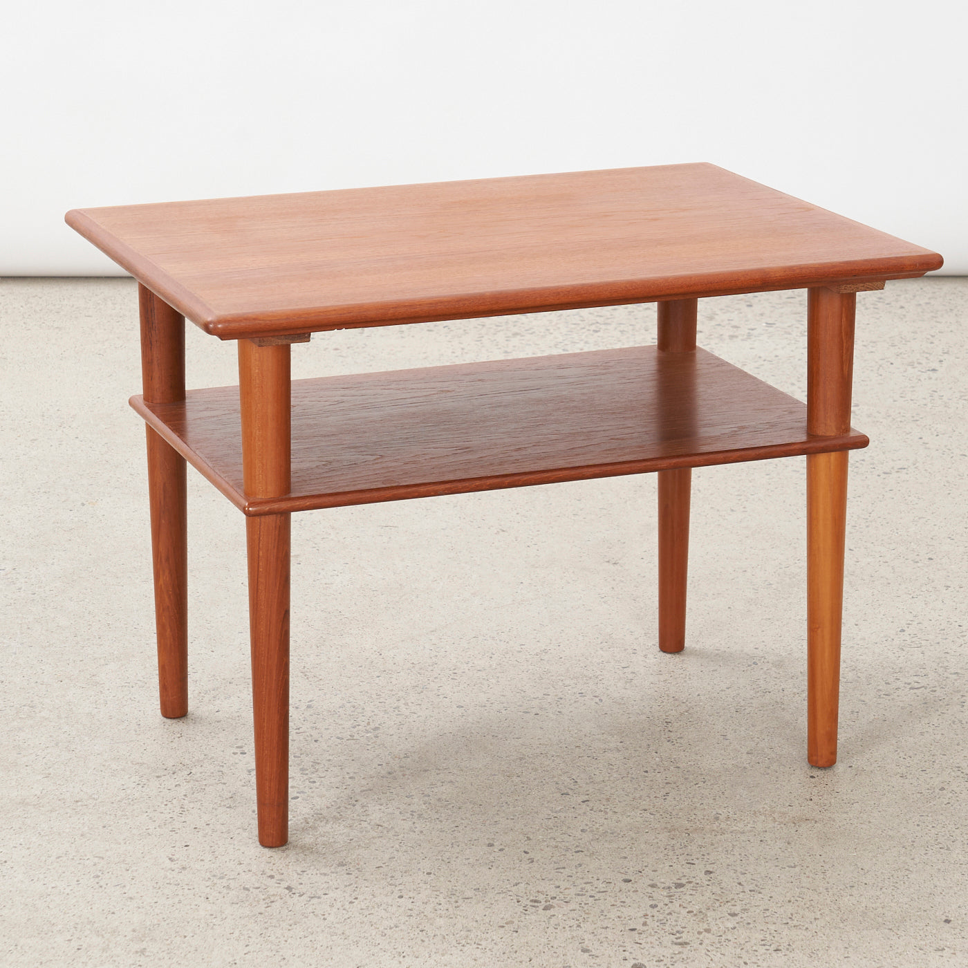 Teak Side Table w/ Shelf