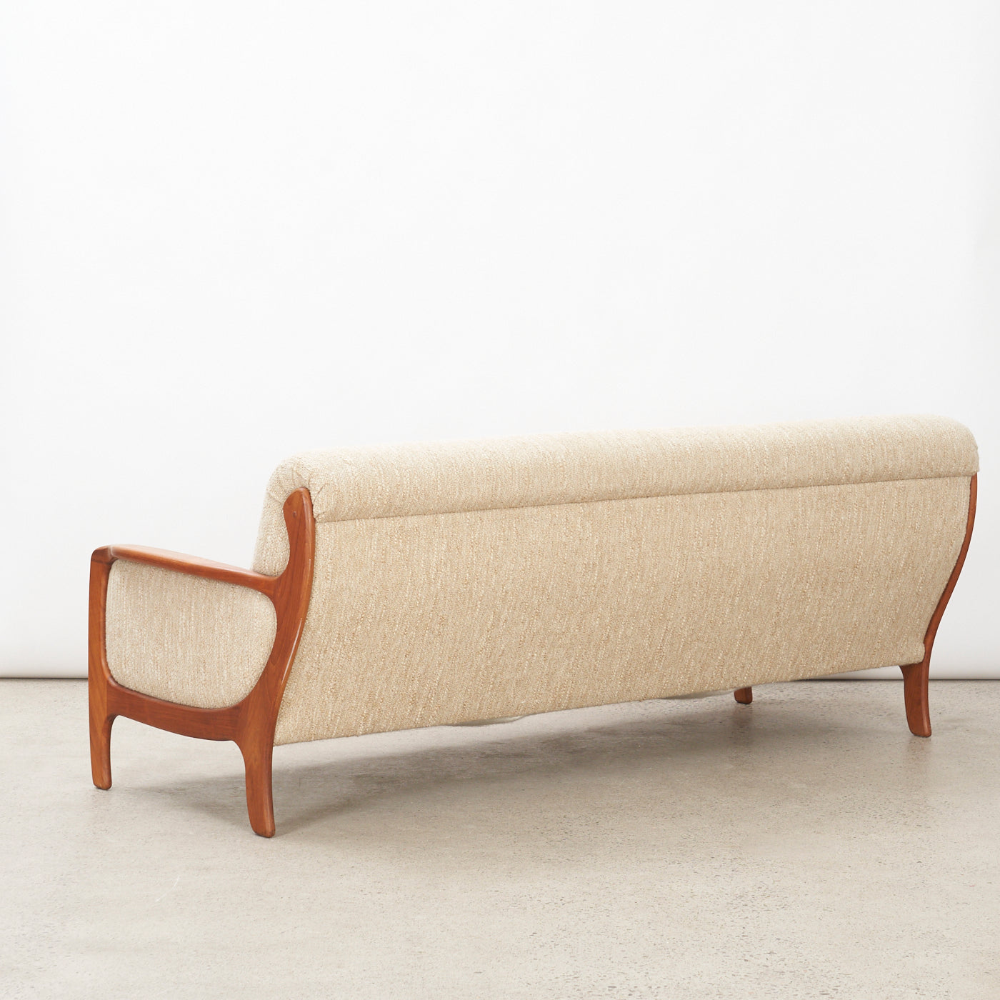 Upholstered Teak Sofa
