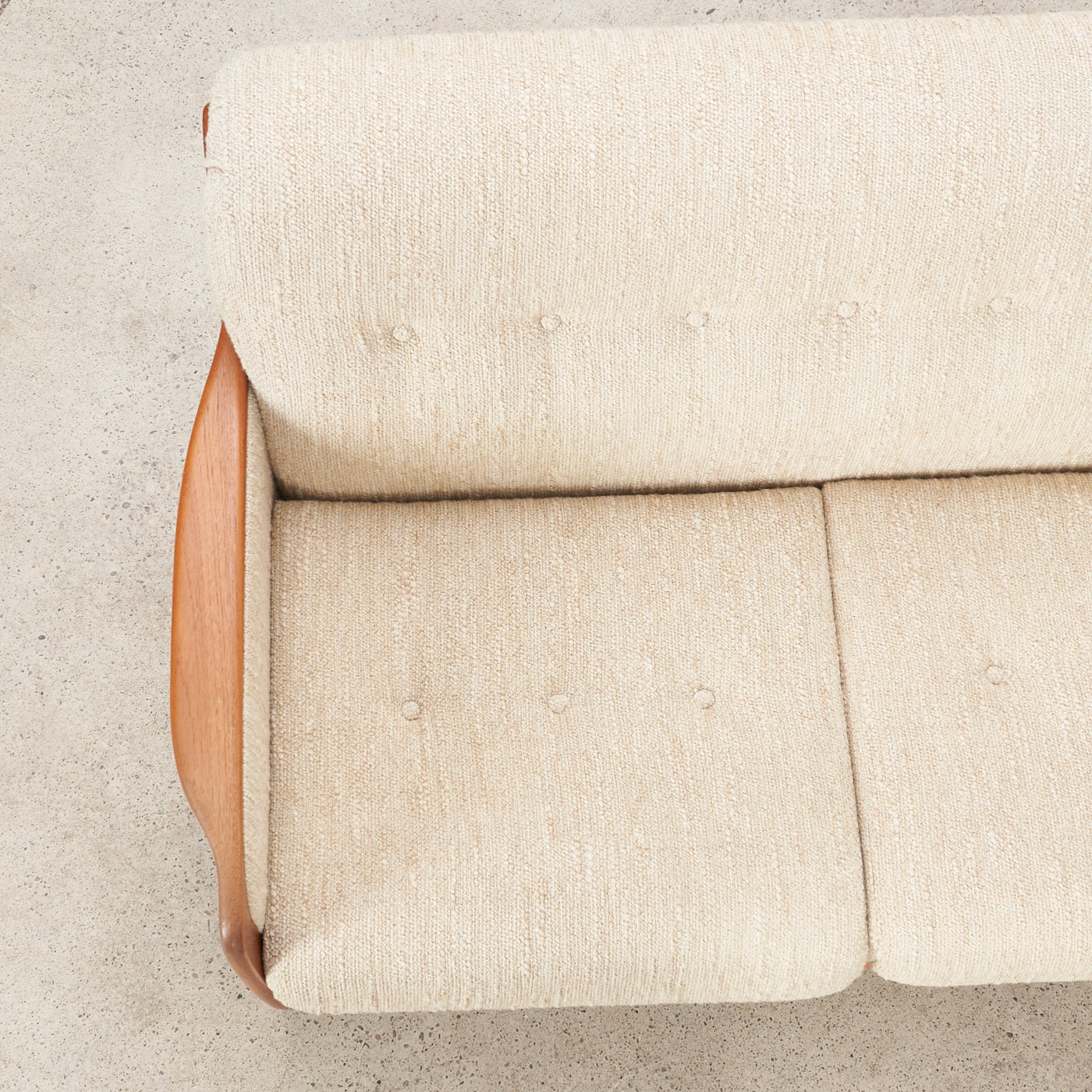 Upholstered Teak Sofa