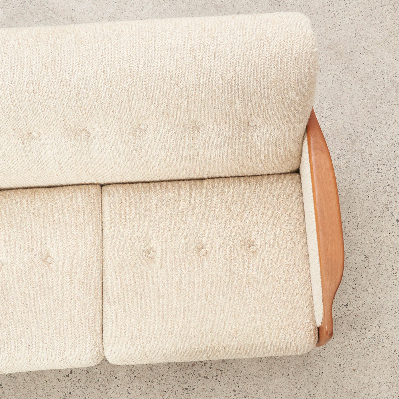 Upholstered Teak Sofa