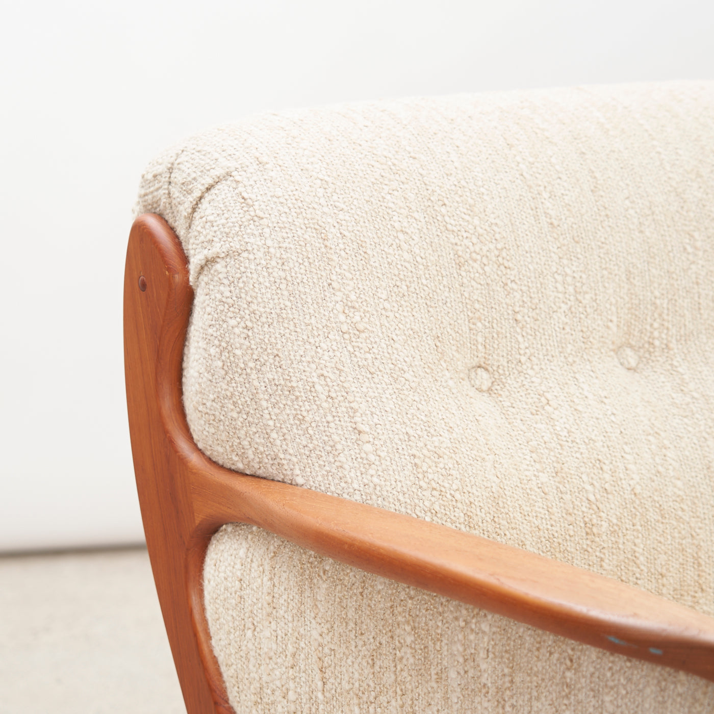 Upholstered Teak Sofa