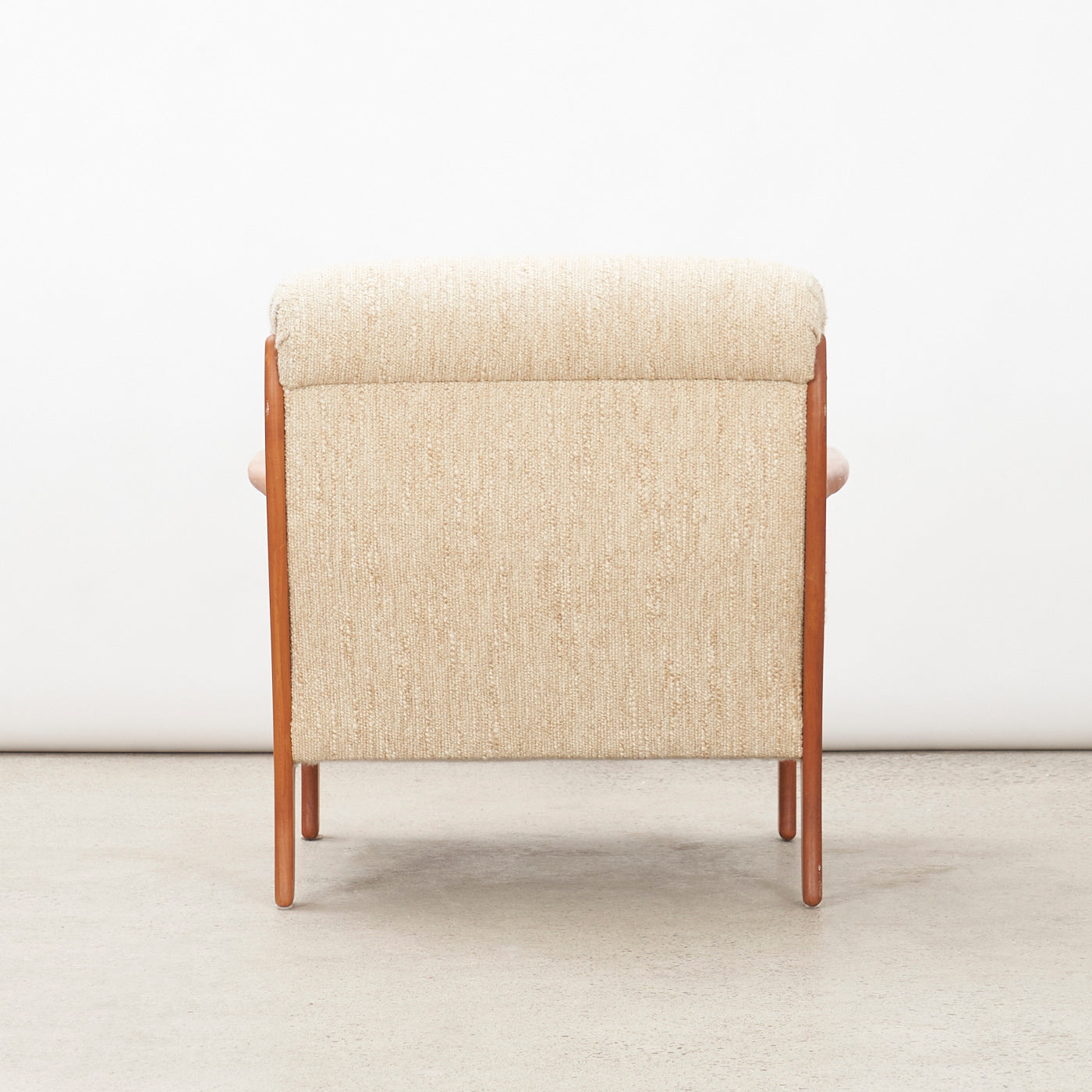Upholstered Teak Lounge Chair