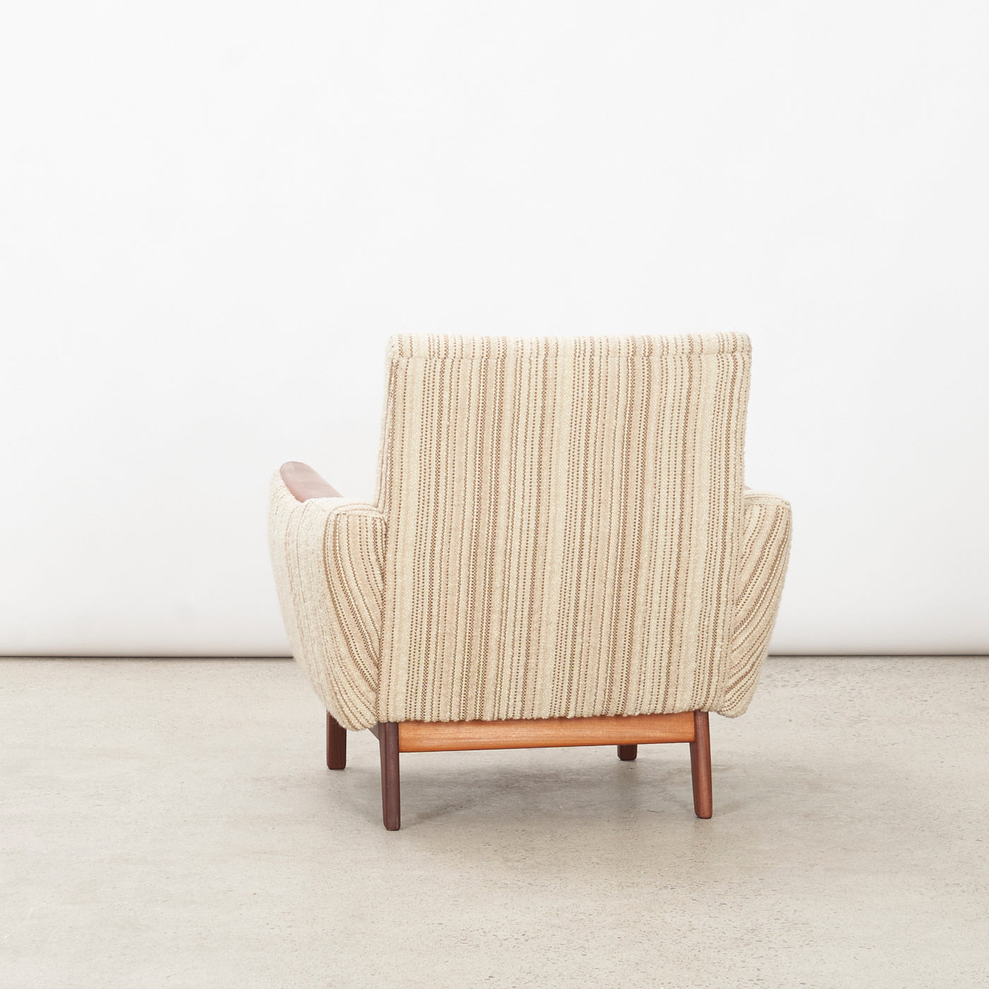 Upholstered Teak Lounge Chair