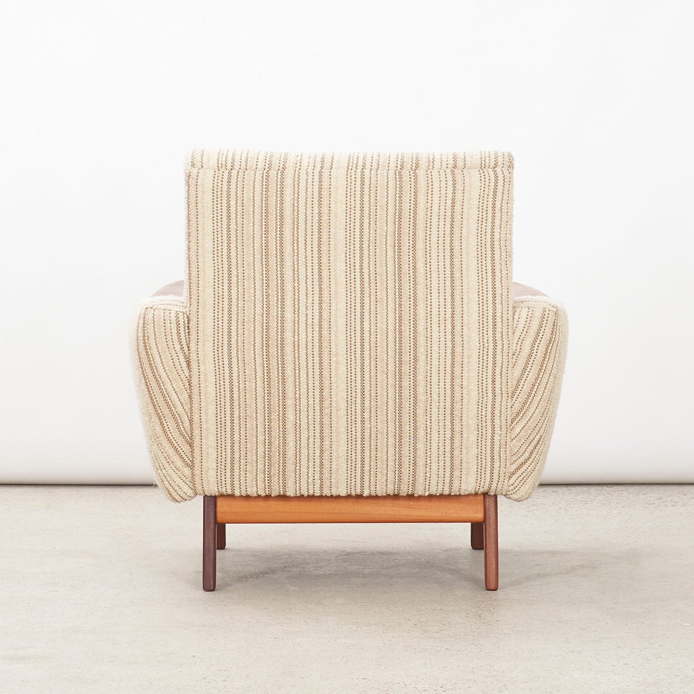 Upholstered Teak Lounge Chair