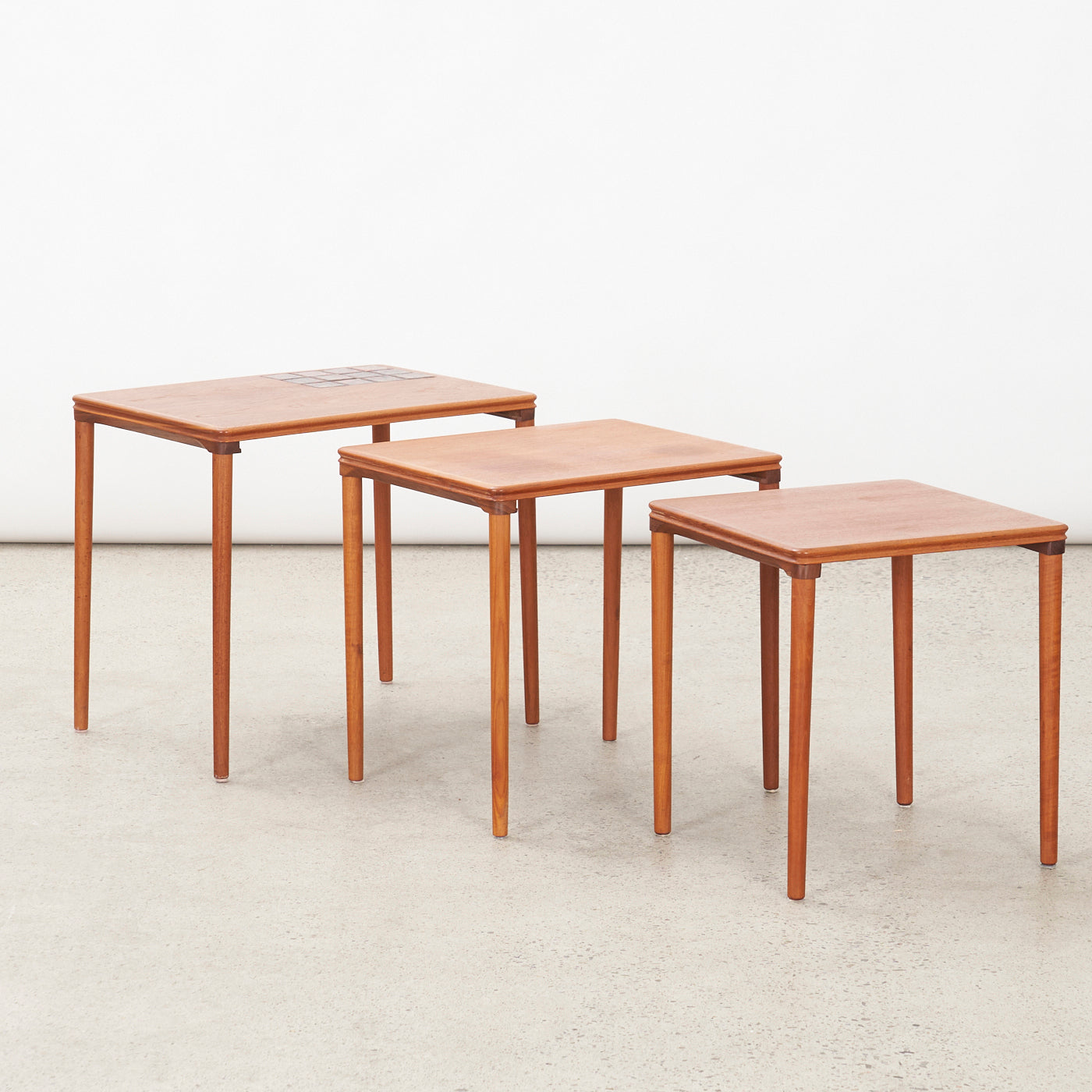 Set of 3 Teak Nesting Tables