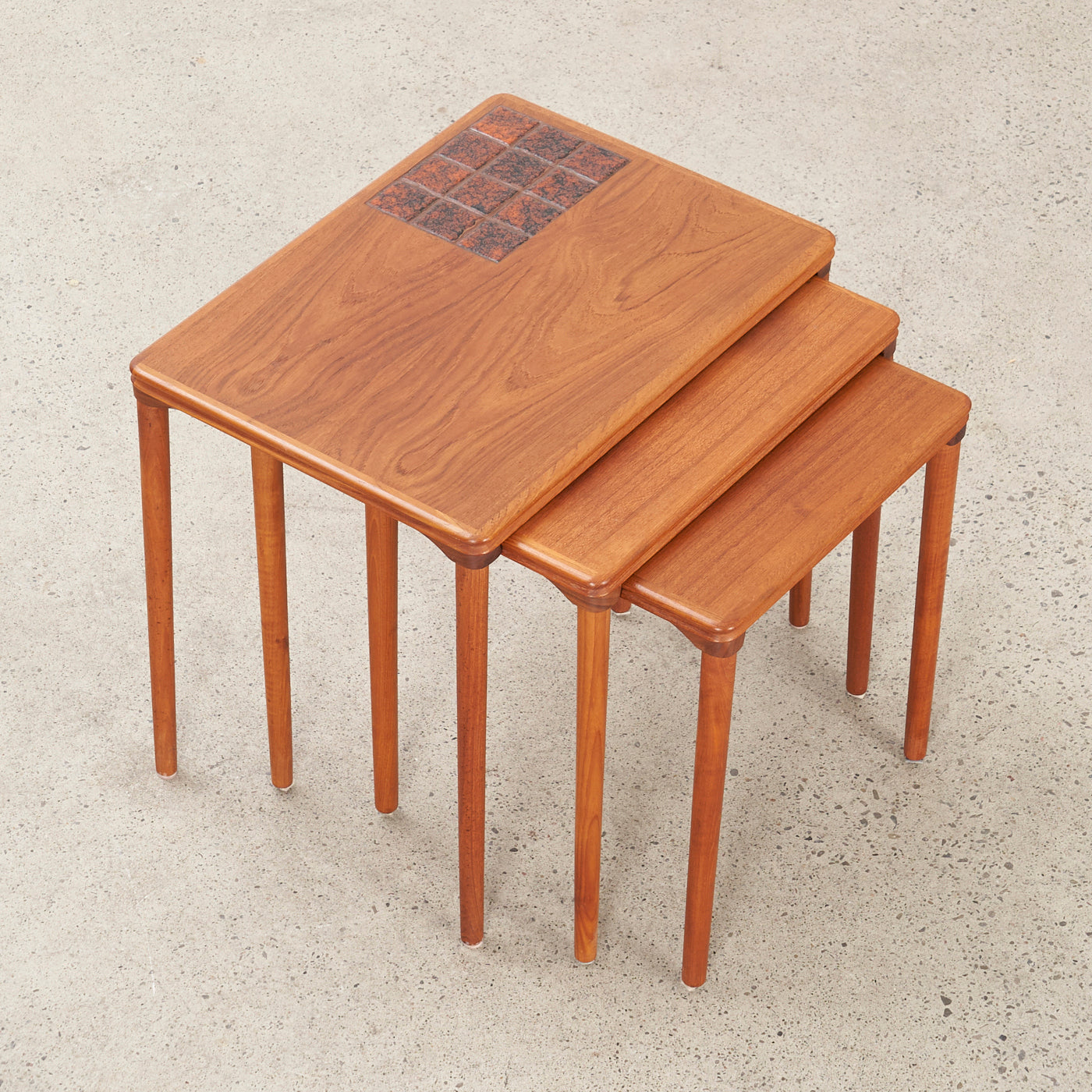 Set of 3 Teak Nesting Tables