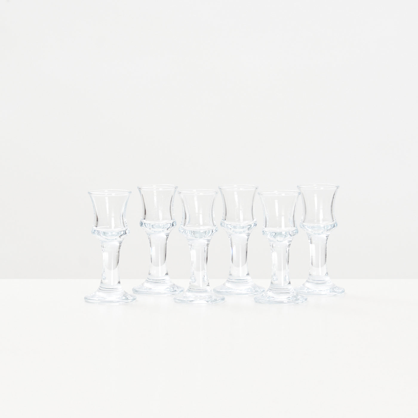 Set of 6 'Skibsglas' Aquavit Glasses by Per Lütken for Holmegaard, Denmark