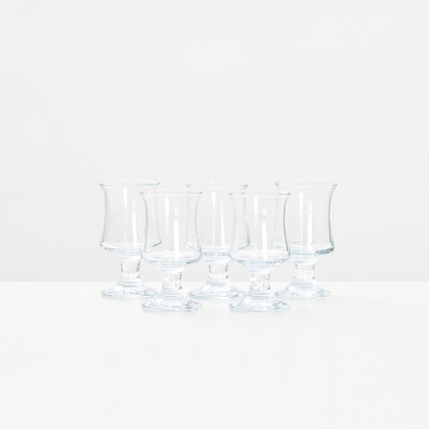 Set of 5 'Skibsglas' White Wine Glasses by Per Lütken for Holmegaard, Denmark