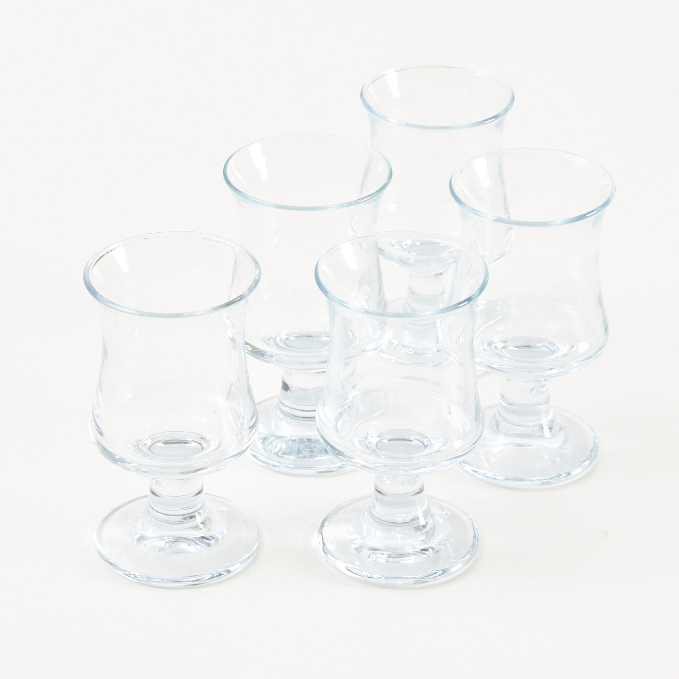 Set of 5 'Skibsglas' White Wine Glasses by Per Lütken for Holmegaard, Denmark
