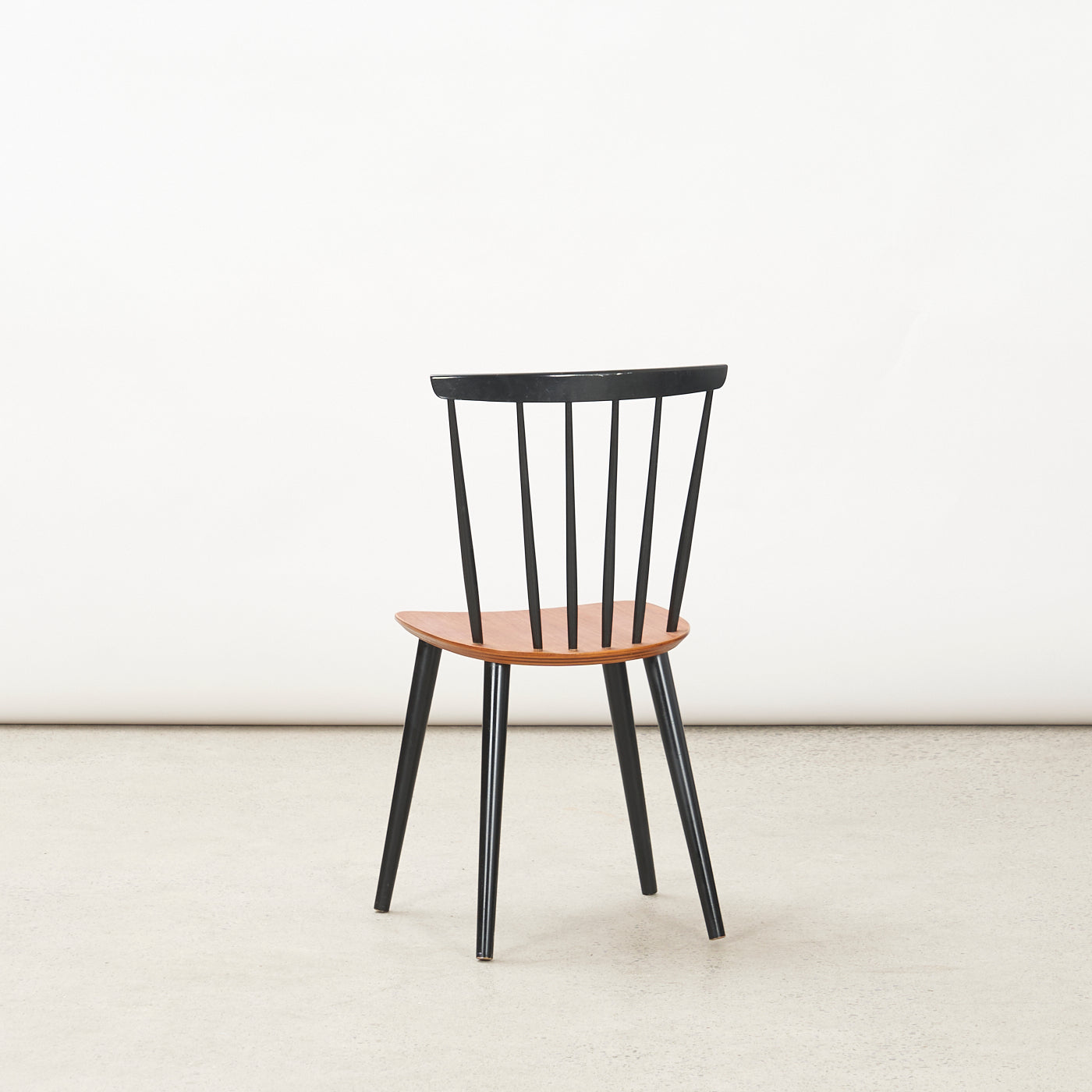 Single Teak Spindle Back Dining Chair