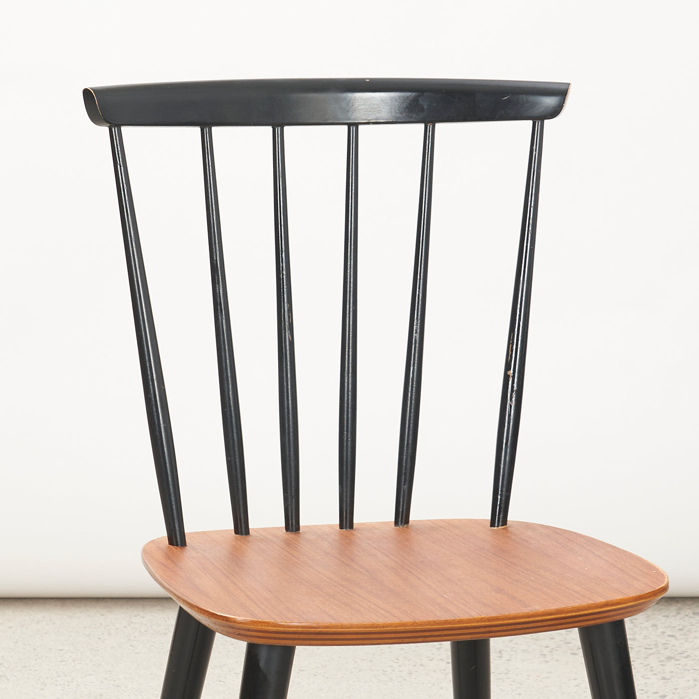 Single Teak Spindle Back Dining Chair