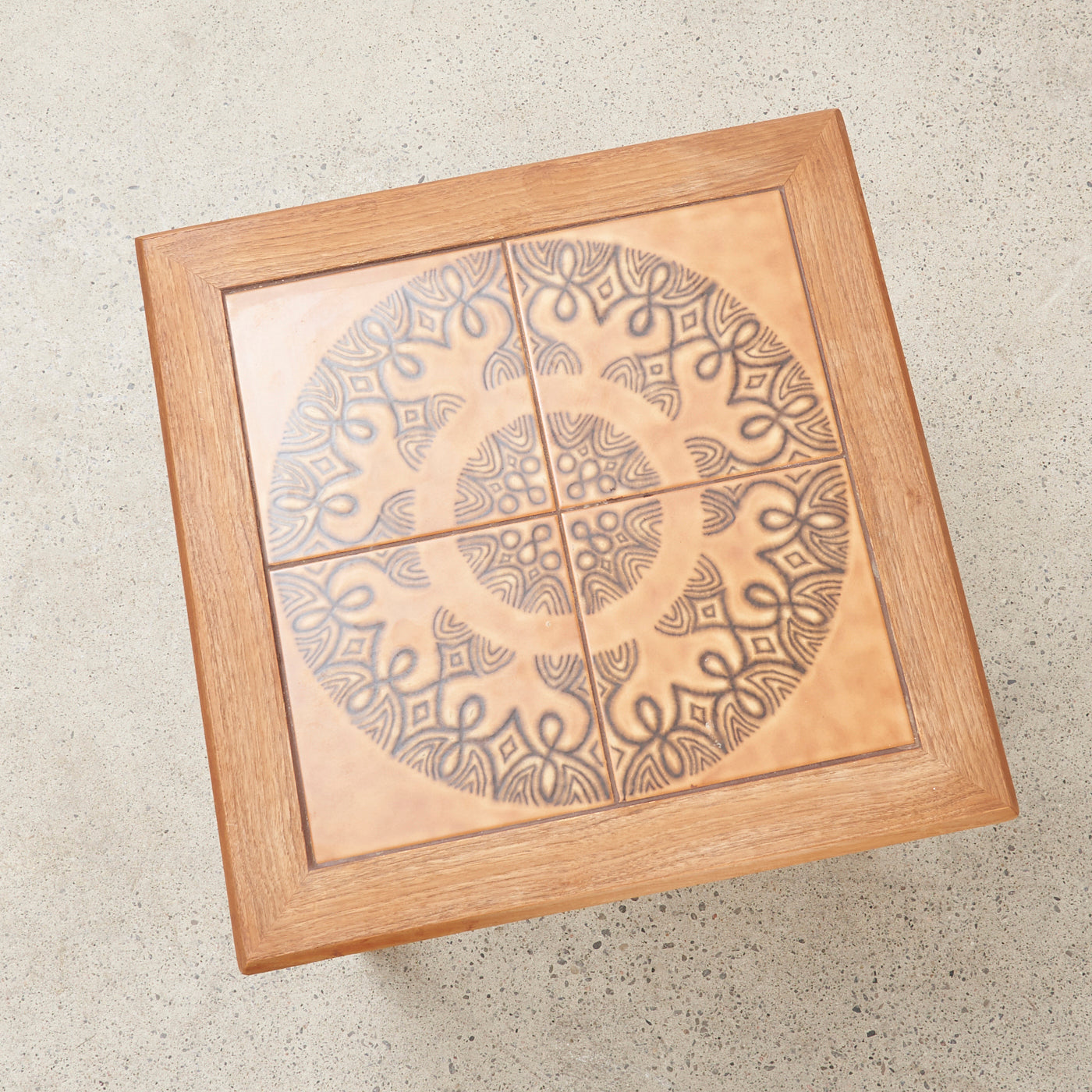 Square Teak Tile Top Coffee Table, Denmark