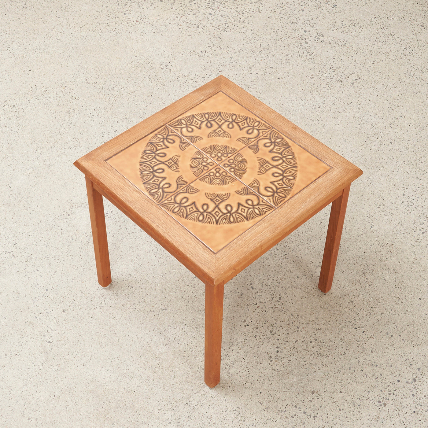 Square Teak Tile Top Coffee Table, Denmark