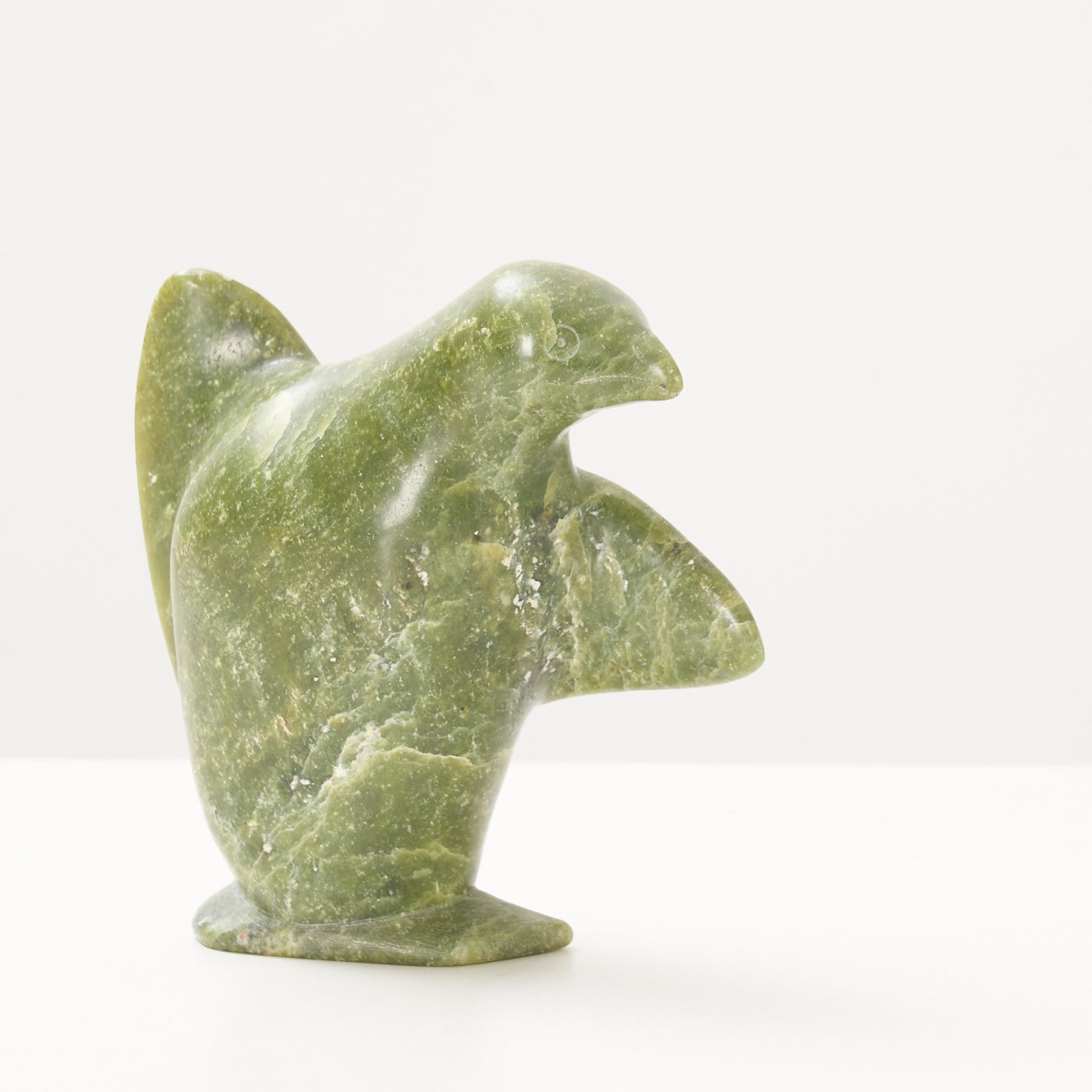 Green Carved Marble Bird