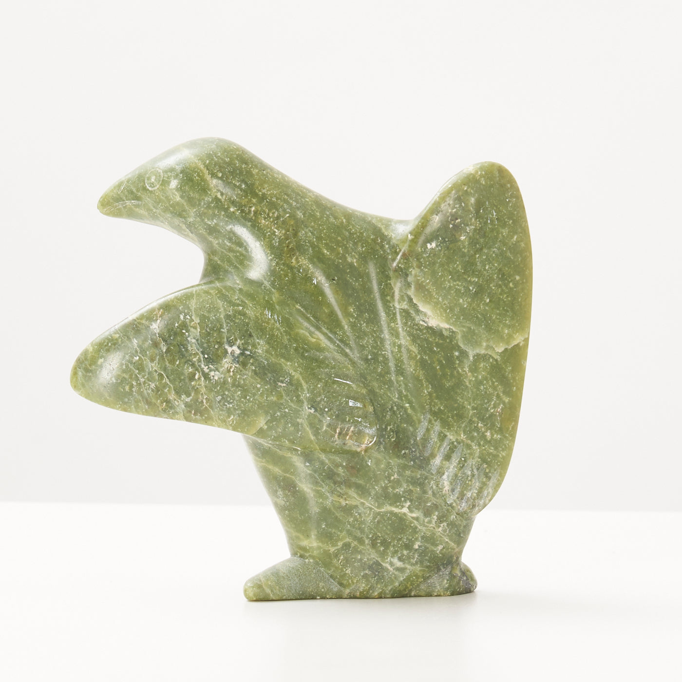 Green Carved Marble Bird