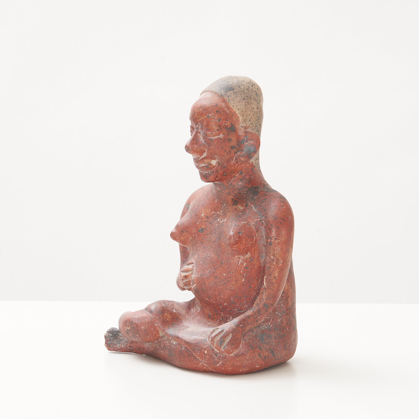 Red Clay Sitting Figurine