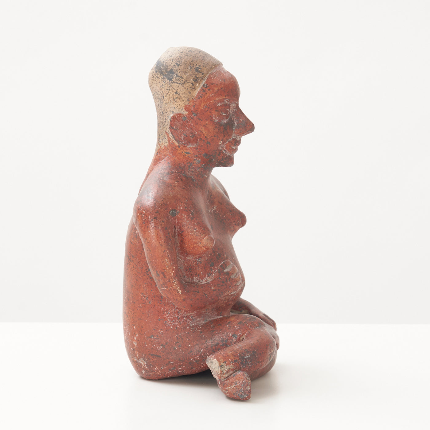 Red Clay Sitting Figurine