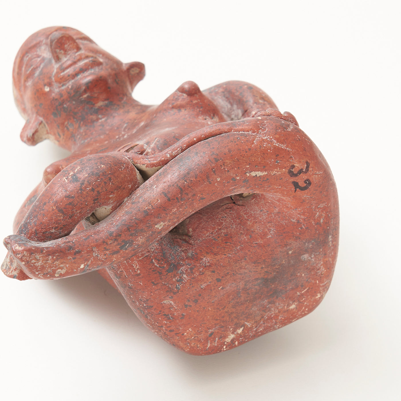 Red Clay Sitting Figurine