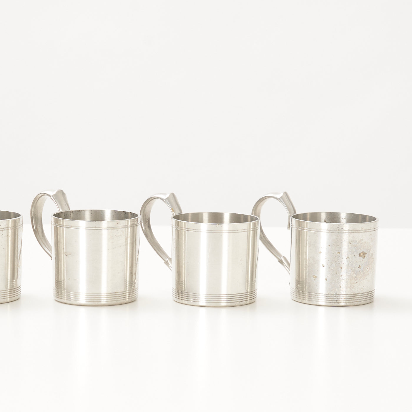 Set of 6 Pewter Cups by Just Andersen, Denmark