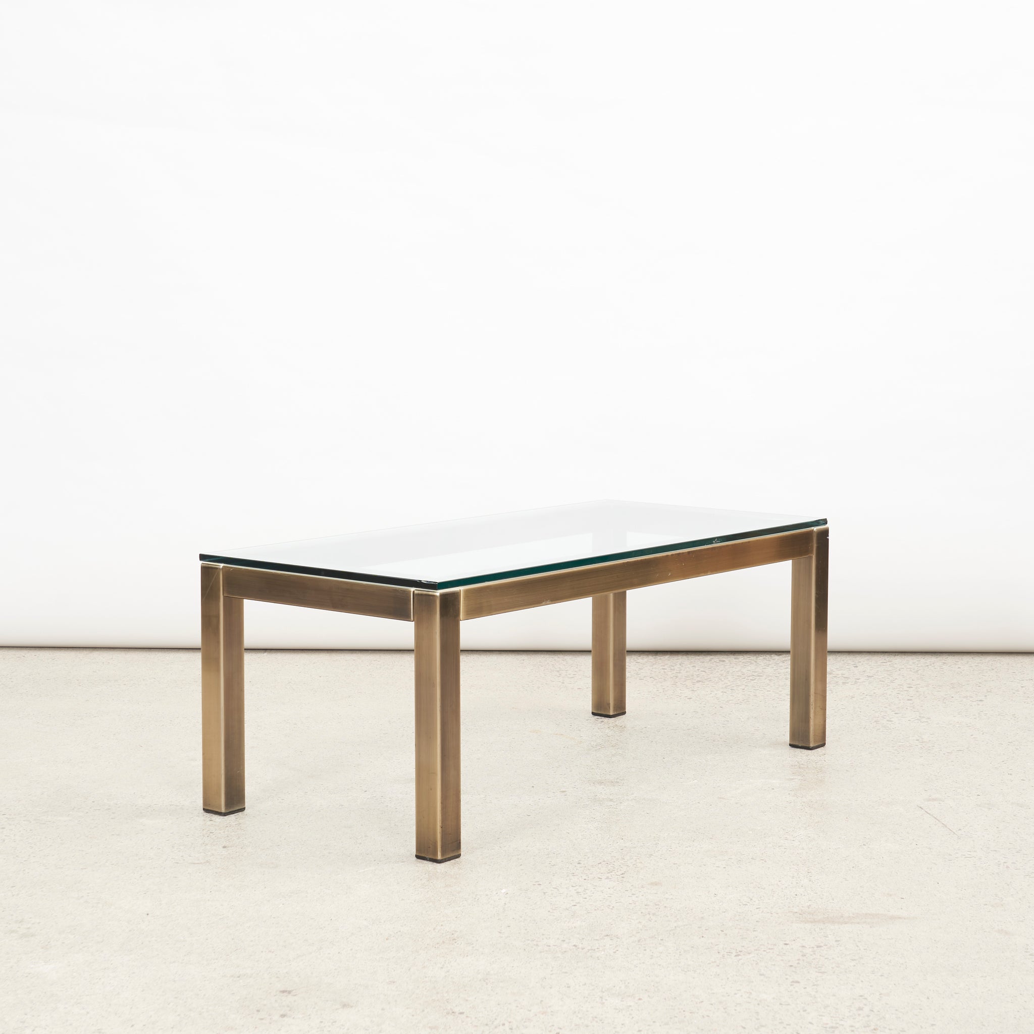 Vintage Brass & Glass Coffee Table