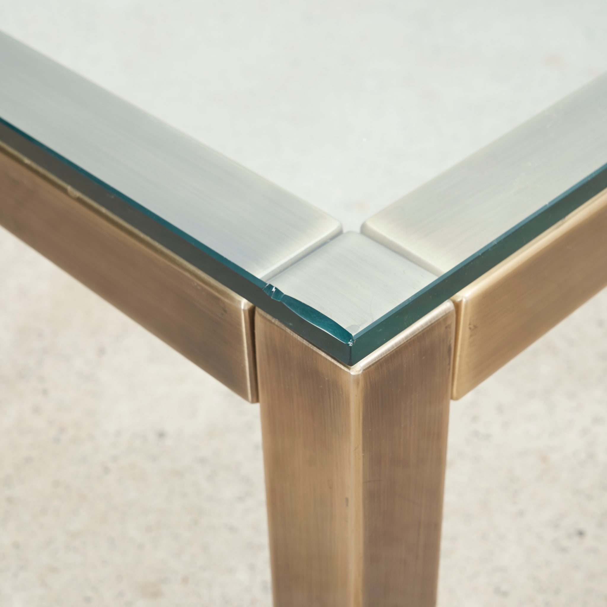 Vintage Brass & Glass Coffee Table