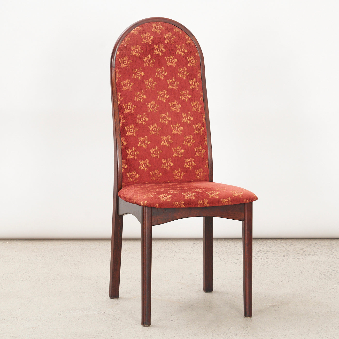 Set of 4 High Back Rosewood Dining Chairs by Svegards, Sweden