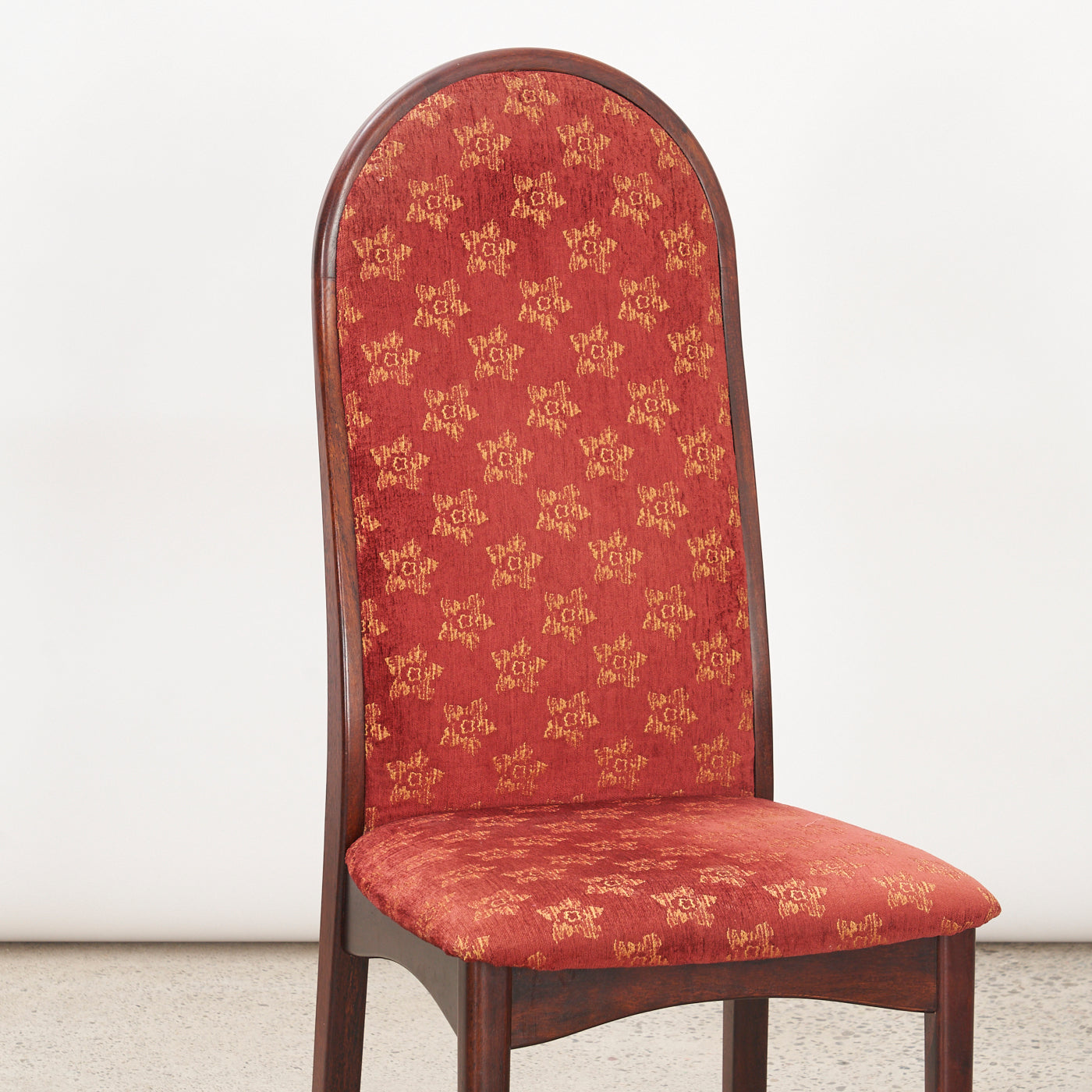 Set of 4 High Back Rosewood Dining Chairs by Svegards, Sweden