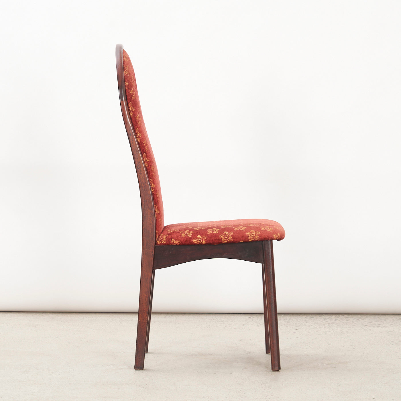 Set of 4 High Back Rosewood Dining Chairs by Svegards, Sweden