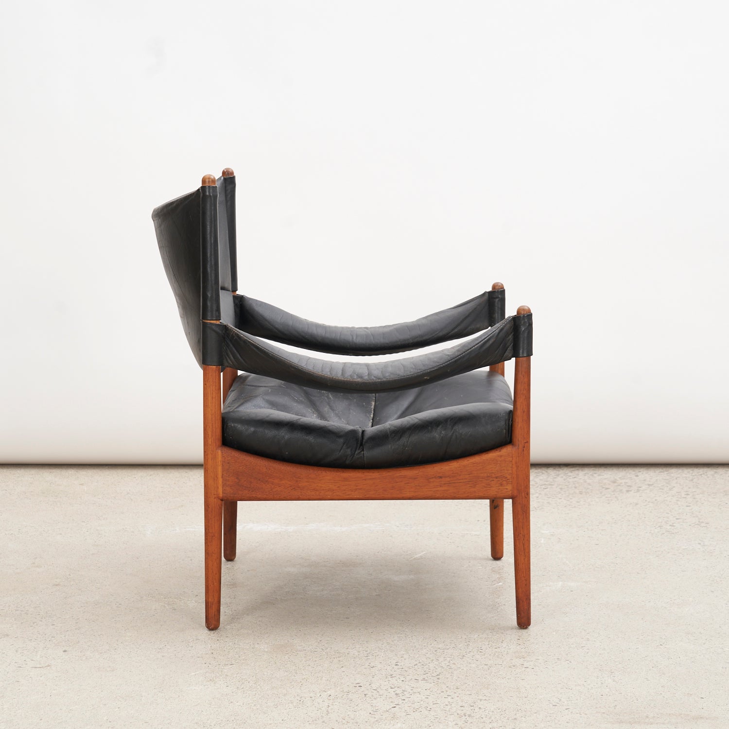 Rosewood 'Modus' Leather Lounge Chair by Kristian Vedel for Søren Willadsen