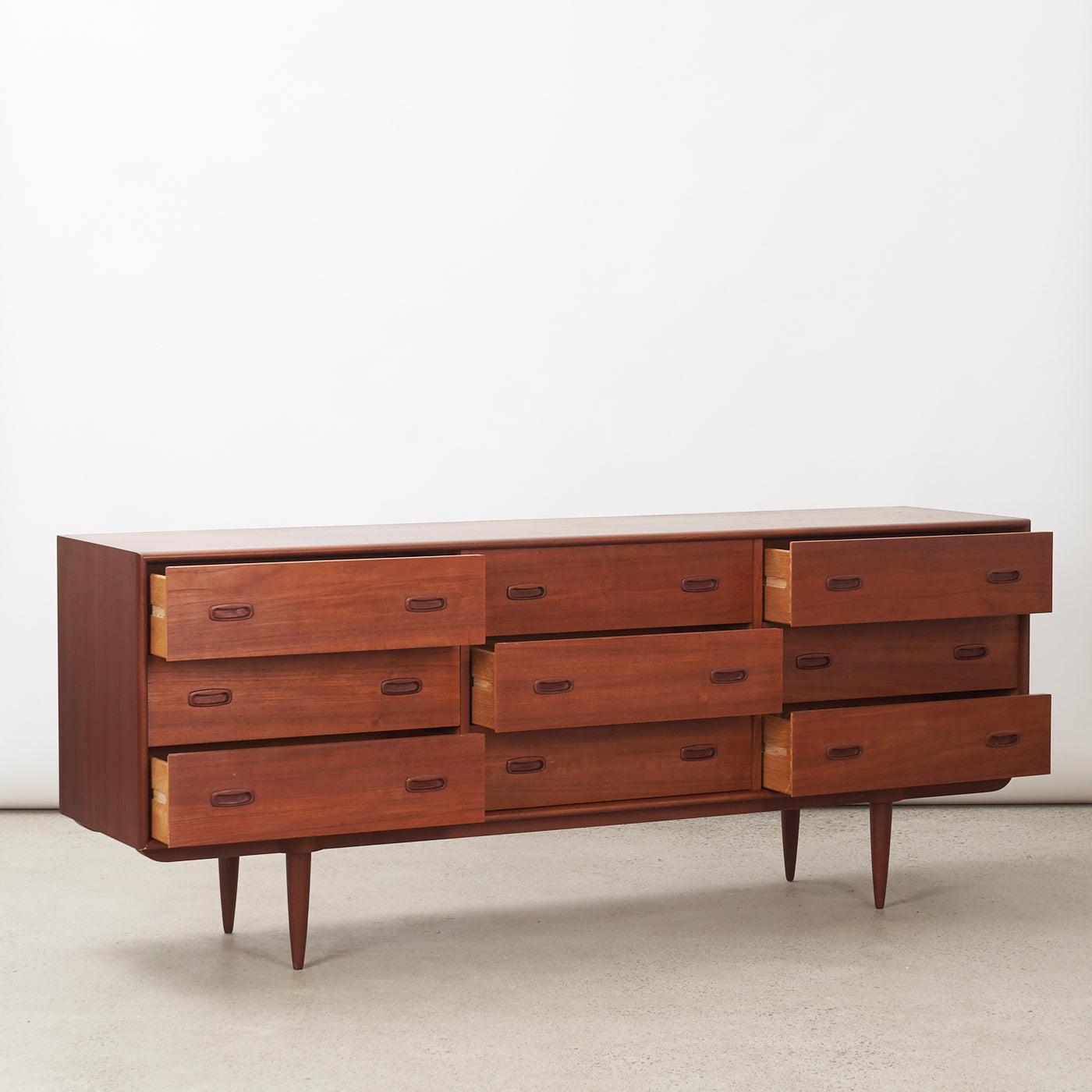 Teak 9 Drawer Dresser