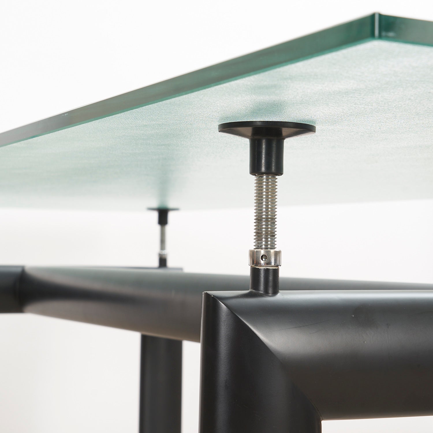 Le Corbusier 'LC6' Table w/ Textured Glass by Cassina