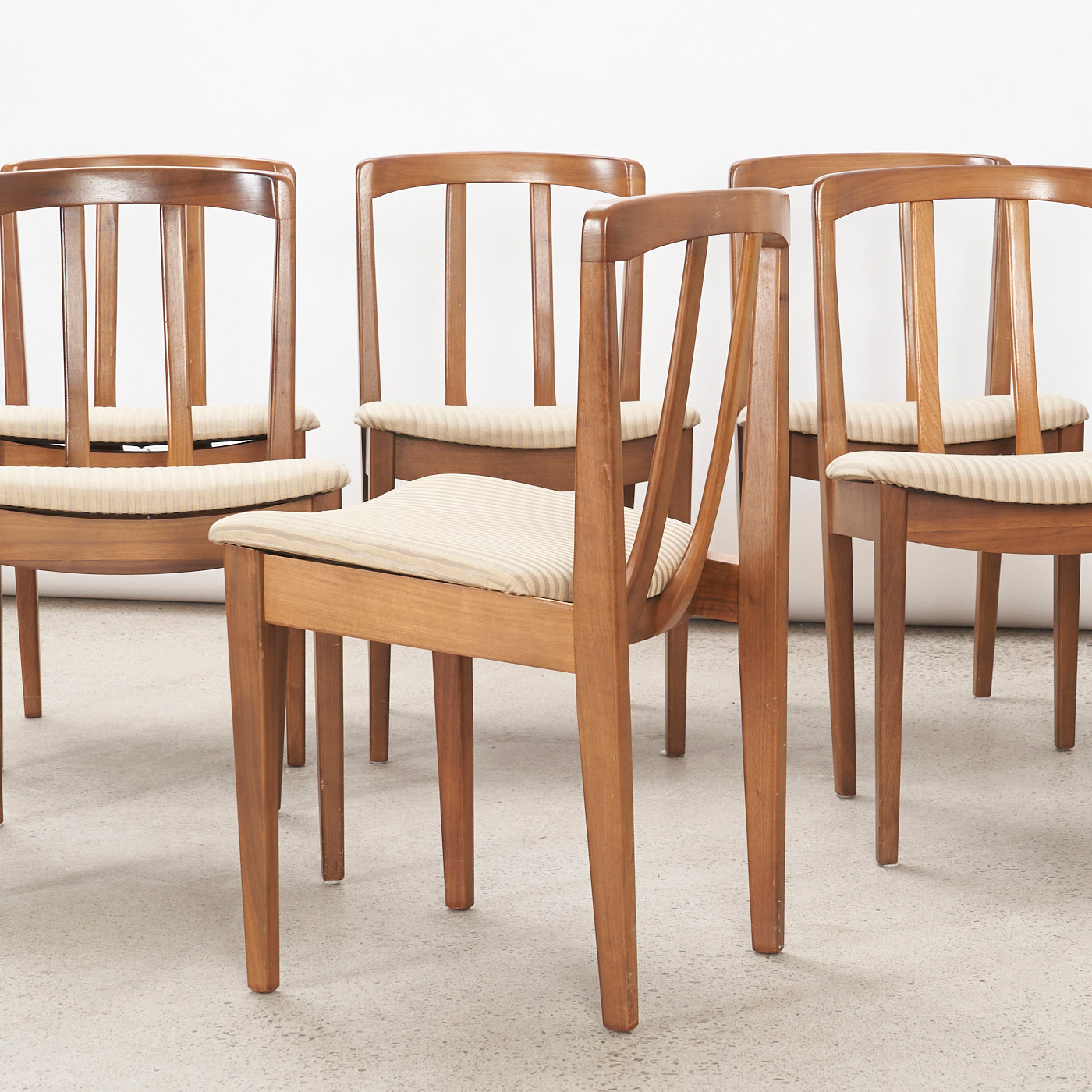 Set of 6 Walnut Dining Chairs