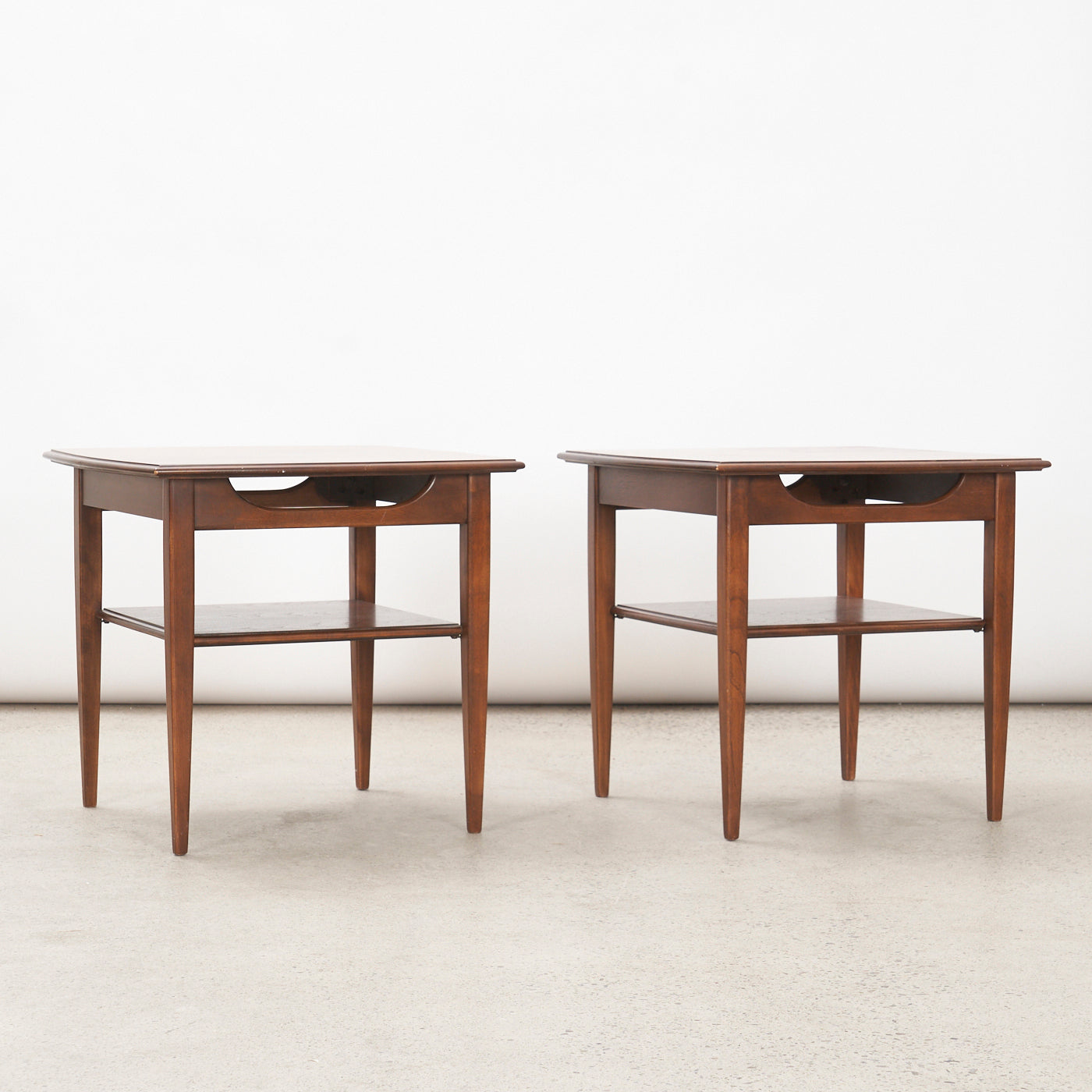 Pair of Walnut Side Tables