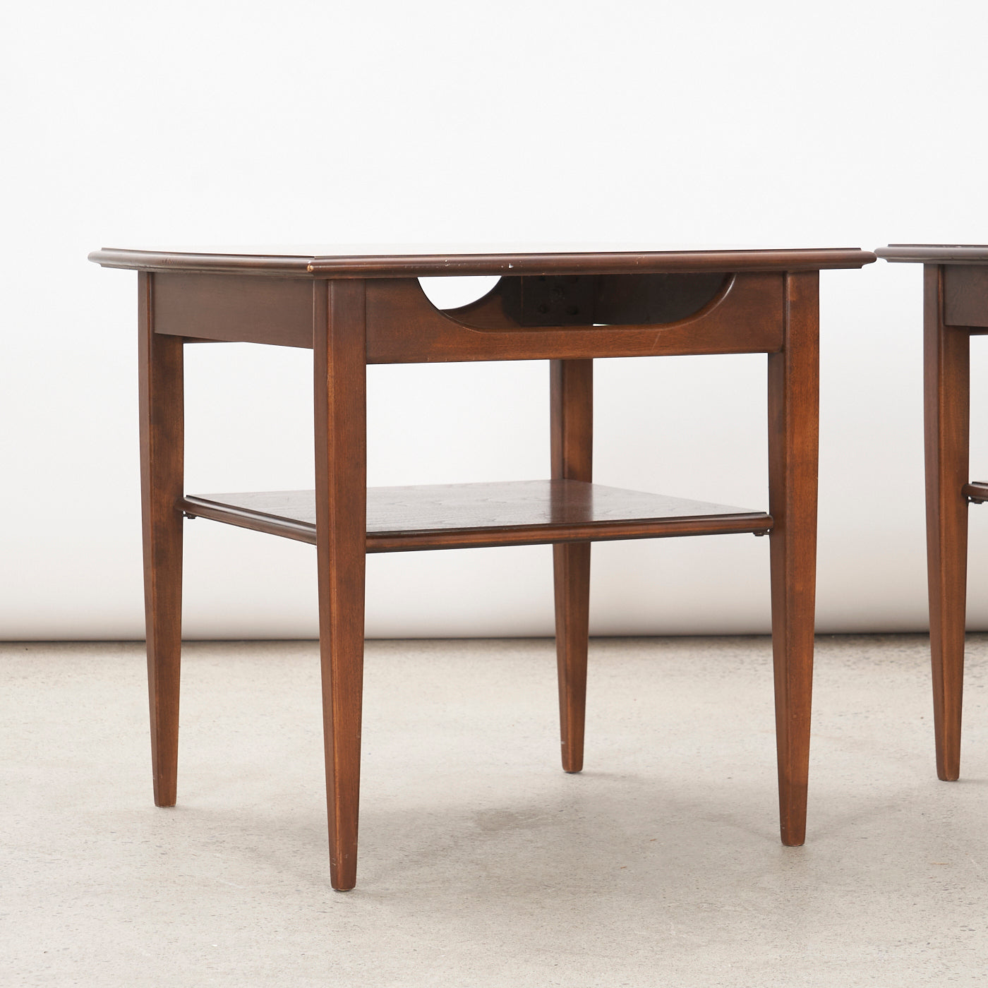 Pair of Walnut Side Tables