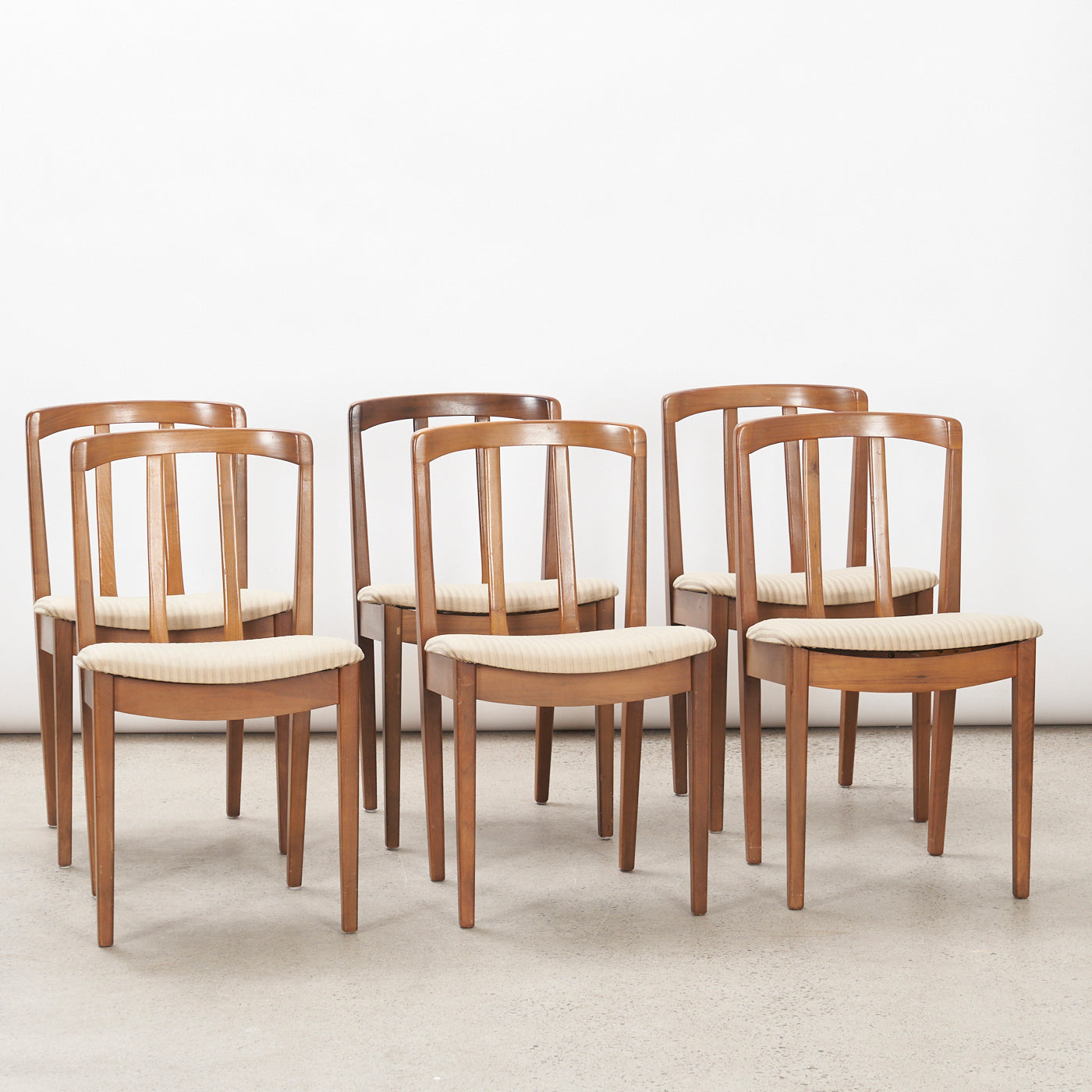 Set of 6 Walnut Dining Chairs