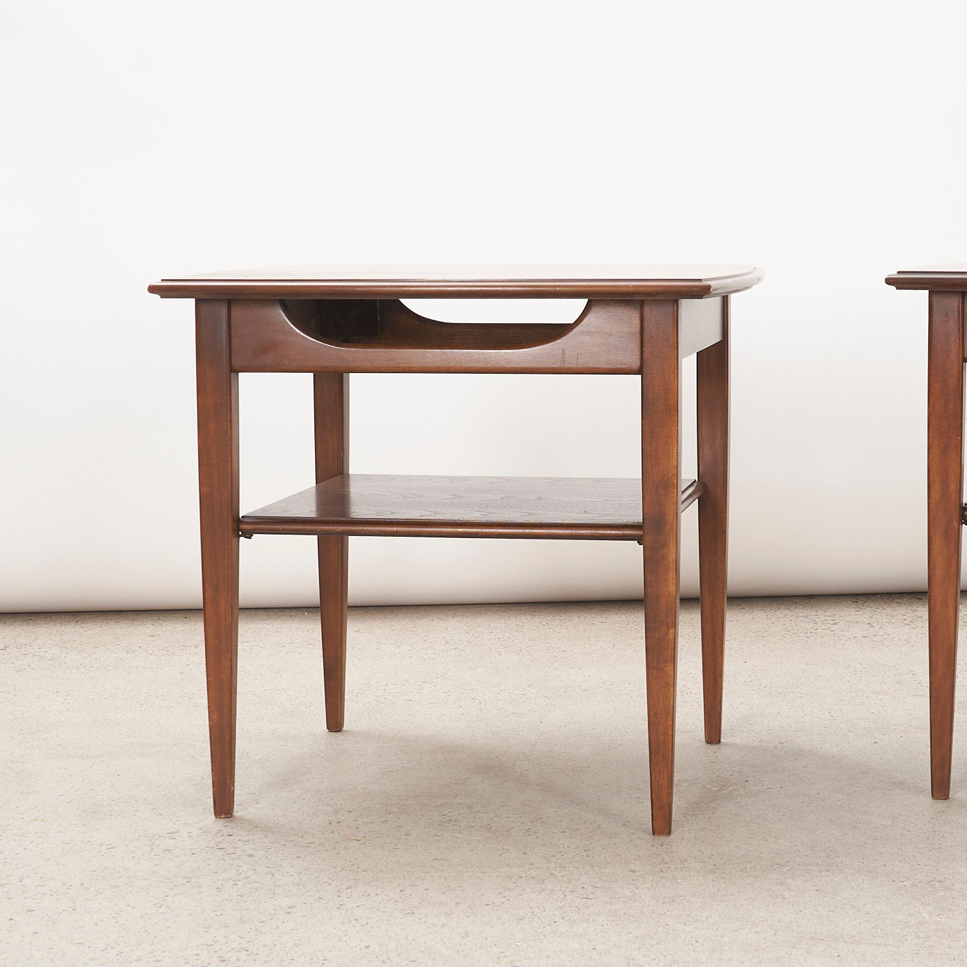 Pair of Walnut Side Tables