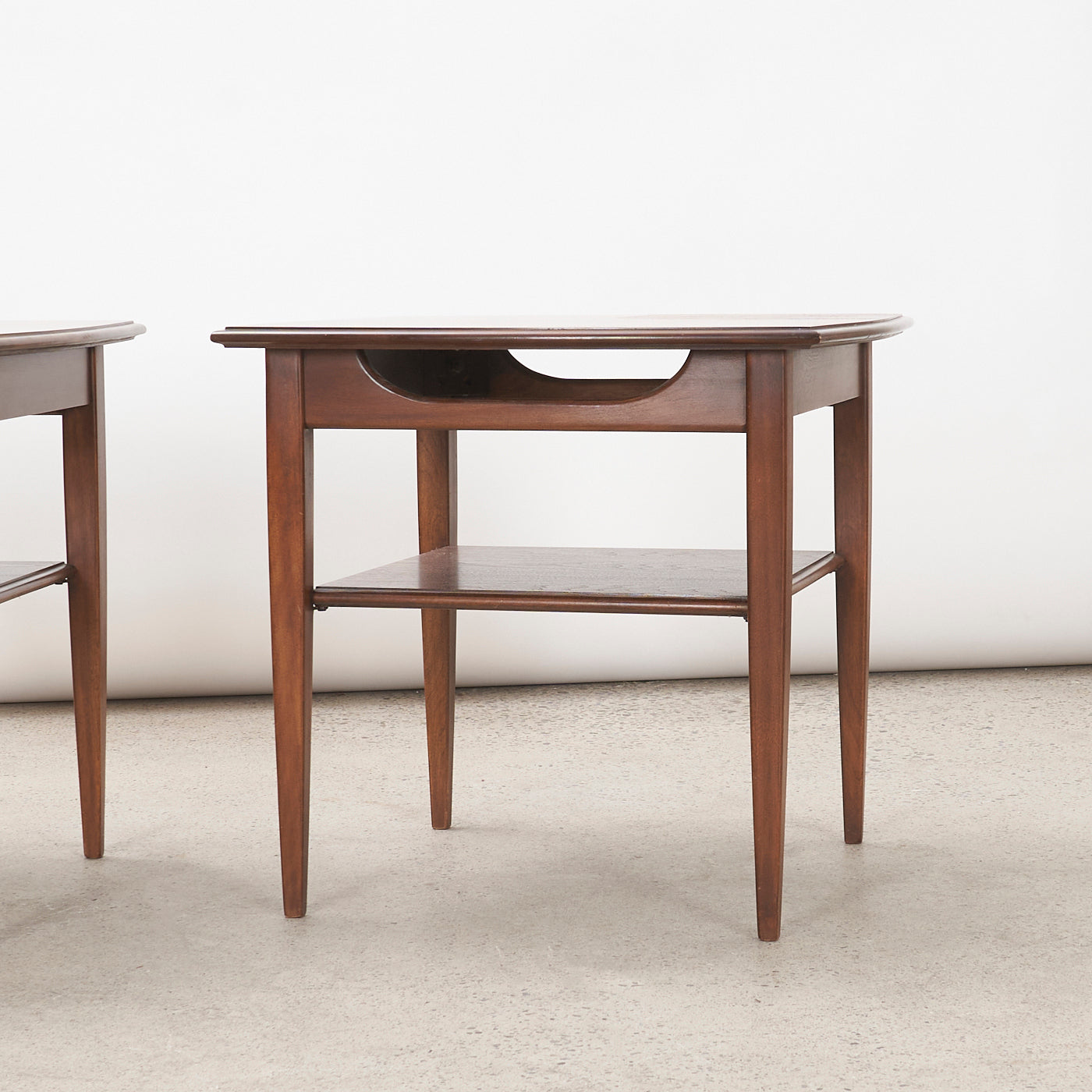 Pair of Walnut Side Tables
