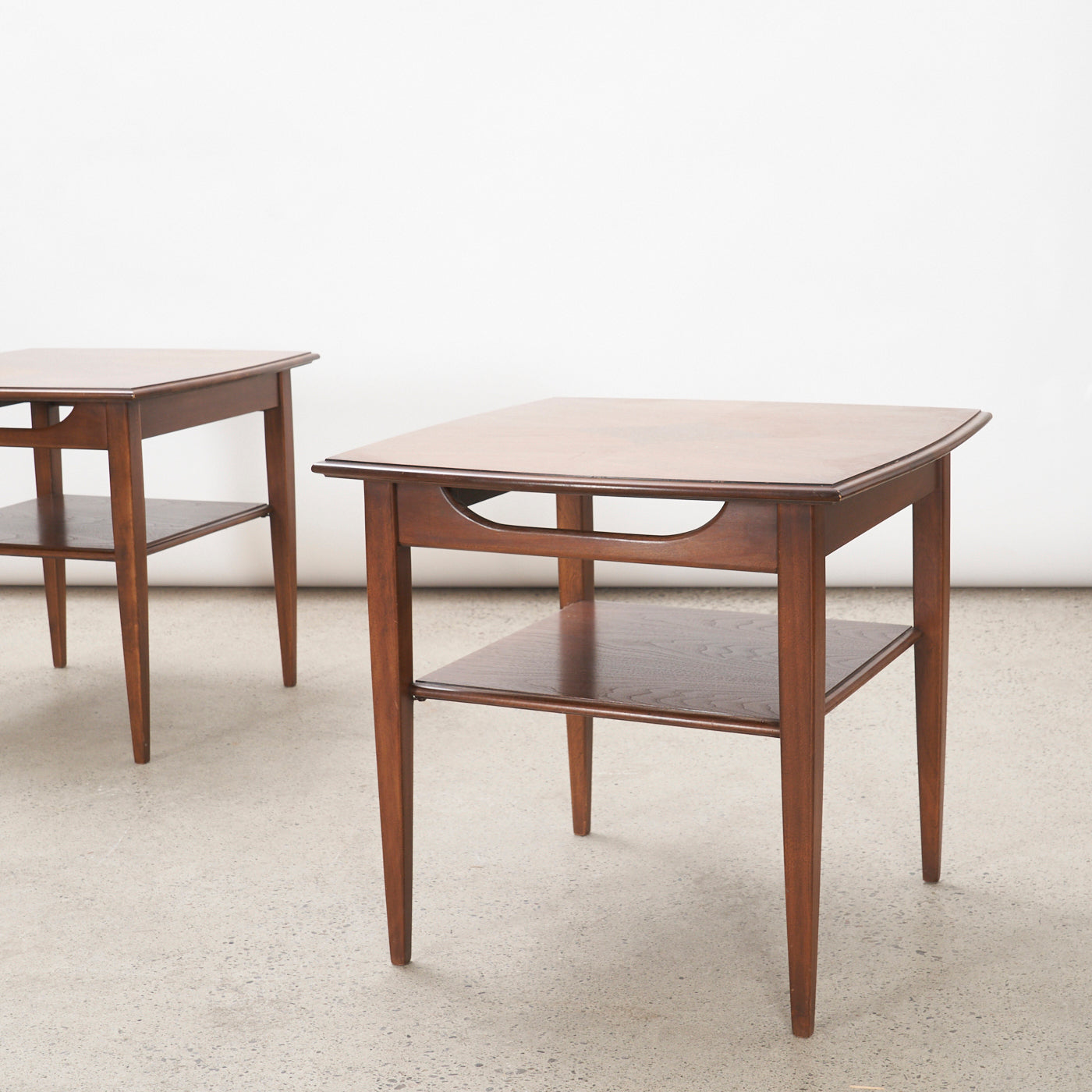 Pair of Walnut Side Tables