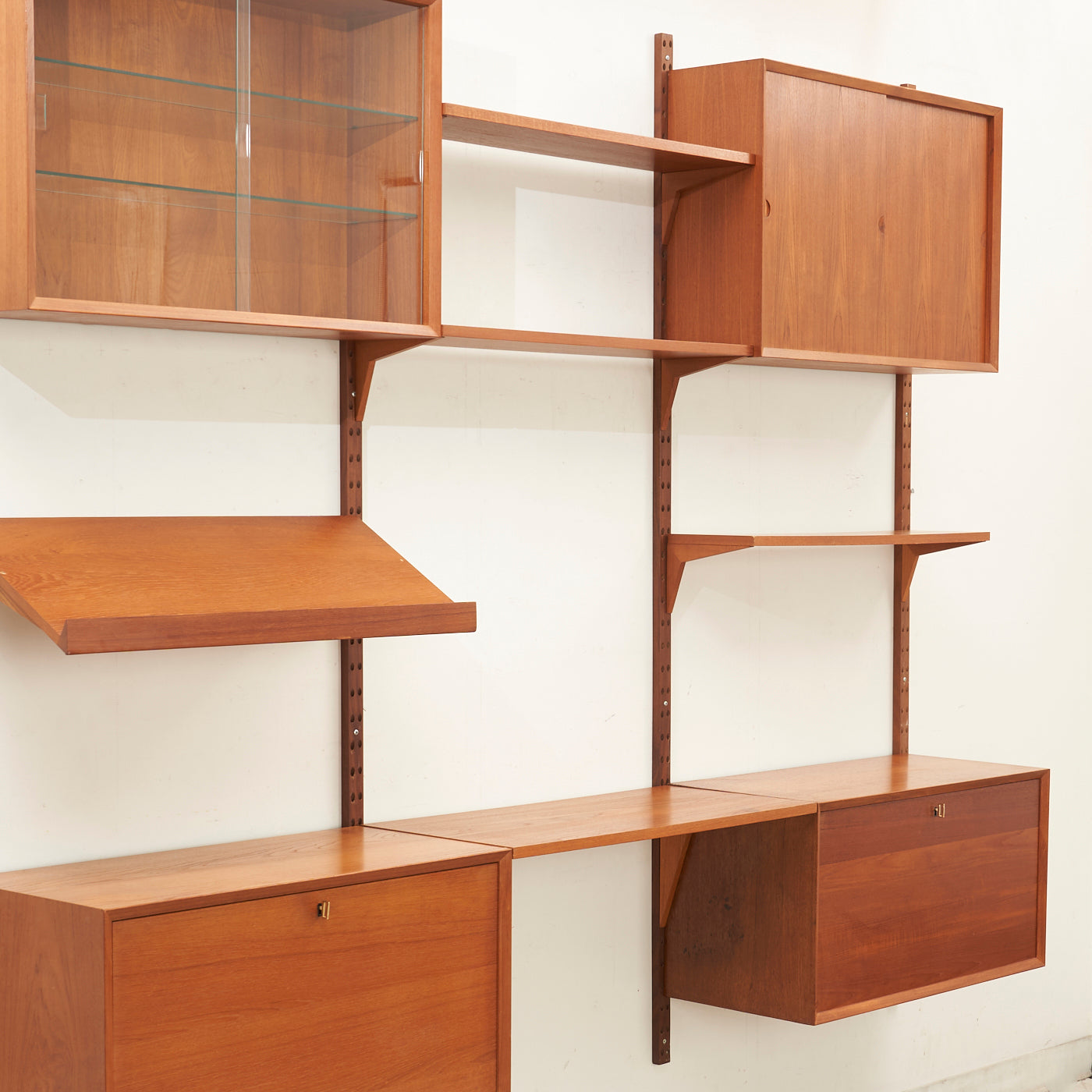 Modular Teak Wall Unit by Poul Cadovius, Denmark