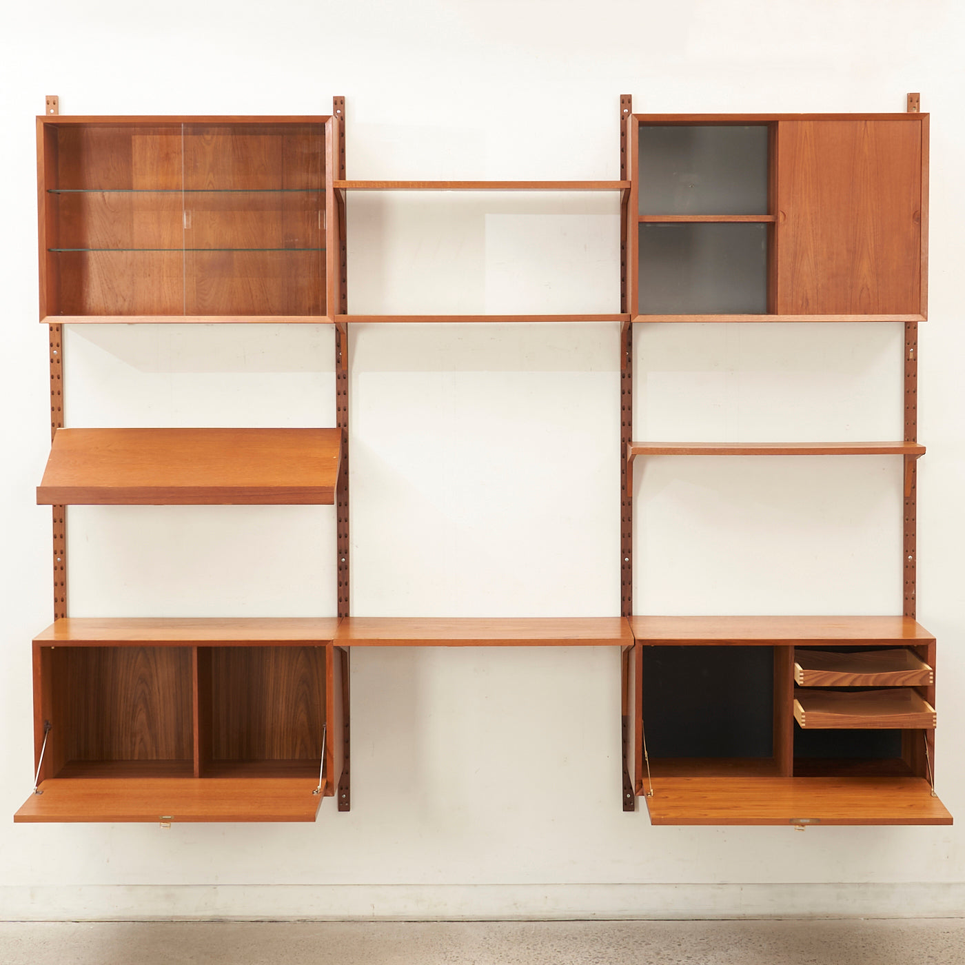 Modular Teak Wall Unit by Poul Cadovius, Denmark