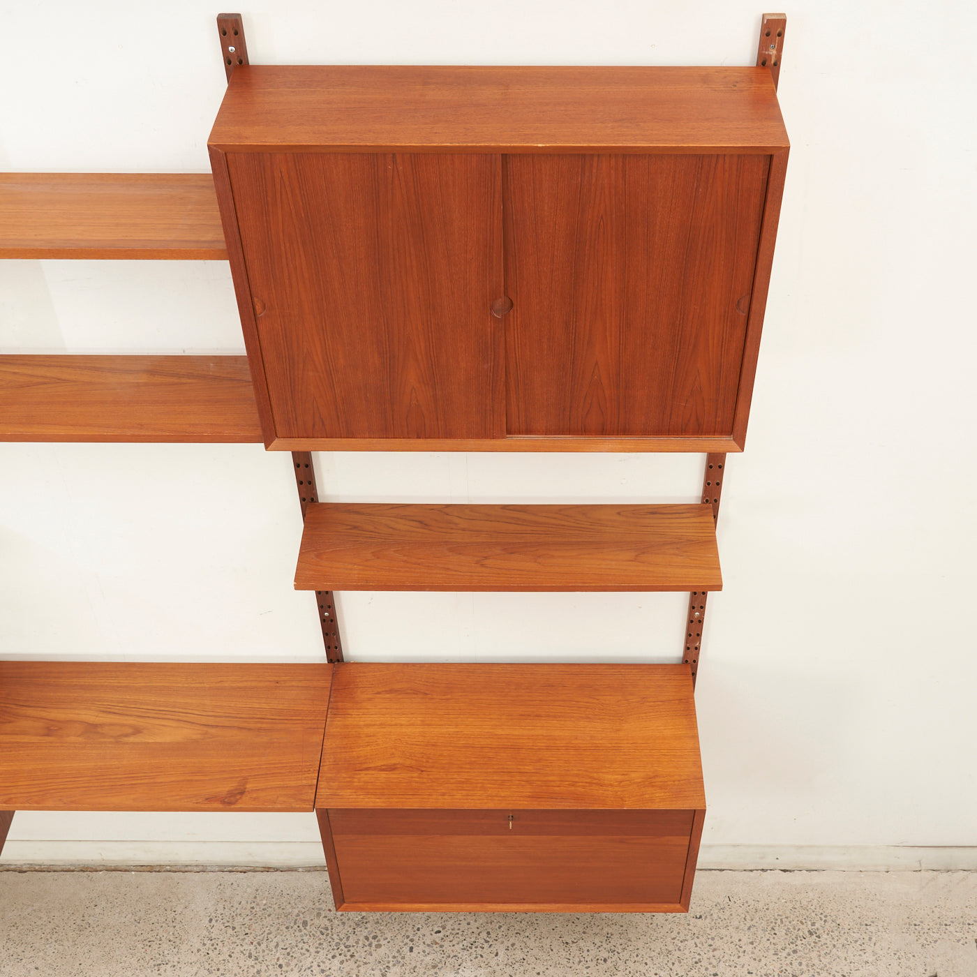 Modular Teak Wall Unit by Poul Cadovius, Denmark