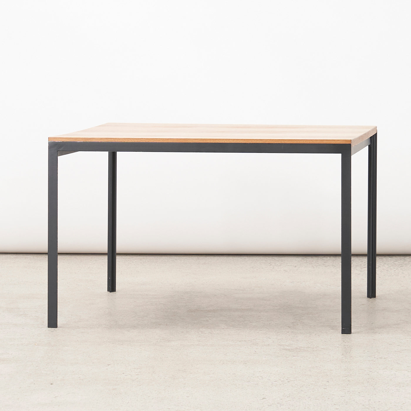 Walnut Side Table w/ Metal Base